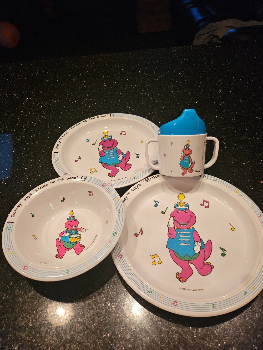 Vintage Barney 4 Piece Dinnerware Set
